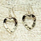 83246, HAMMERED HEART EARRING