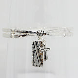 83341, "BELIEVE" MESSAGE CHARM STRETCH BRACELET