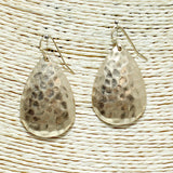 83352, HAMMERED TEARDROP EARRING
