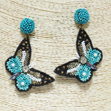 83397, SEED BEAD BUTTERFLY EARRING