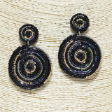 83398, SEED BEAD ROUND EARRING