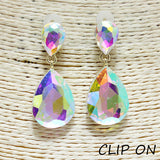 83432, RHINESTONE CLIP ON EARRING