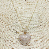 83509, HEART CUBIC ZIRCONIA NECKLACE