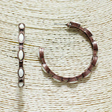 83515, WESTERN SEMI STONE HOOP EARRING