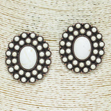 83520, WESTERN SEMI STONE EARRING
