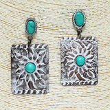 83551, HANDMADE WESTERN TURQUOISE STONE EARRING