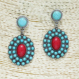 83752, WESTERN SEMI STONE EARRING