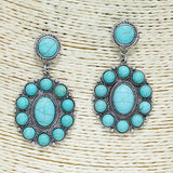 83753, WESTERN SEMI STONE EARRING