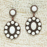 83753, WESTERN SEMI STONE EARRING