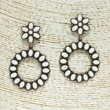 83755, WESTERN SEMI STONE EARRING