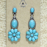 83767, 3PAIRS WESTERN EARRING SET