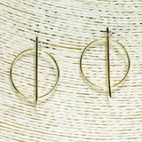 Geometric Metal Earring/brass 18K Gold Dipped