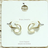 83848, TINY HOOP EARRING/BRASS 18K GOLD DIPPED