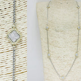 84015, QUATREFOIL DESIGNER INSPIRED LONG NECKLACE