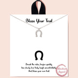 84208, "BLAZE YOUR TRAIL" DAINTY HORSESHOE NECKLACE