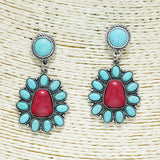 84223,TURQUOISE, WESTERN SEMI PRECIOUS STONE EARRING