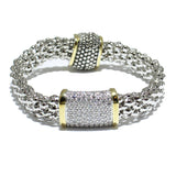 84228, PAVE DESIGNER INSPIRED MAGNETIC BRACELET