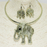 84329, ELEPHANT METAL CHOKER NECKLACE