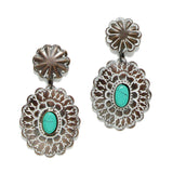 84369, WESTERN CONCHO DANGLE EARRING
