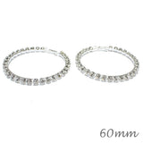 84373, RHINESTONE HOOP EARRING