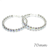 84373, RHINESTONE HOOP EARRING