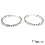 84373, RHINESTONE HOOP EARRING