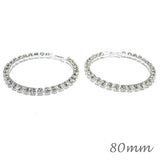 84373, RHINESTONE HOOP EARRING
