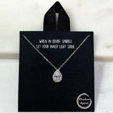 84601, PAVE TEARDROP NECKLACE