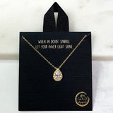 84601, PAVE TEARDROP NECKLACE