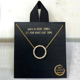 84602, PAVE CIRCLE NECKLACE