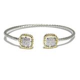 84631, DESIGNER INSPIRED PAVE STONE CUFF BRACELET