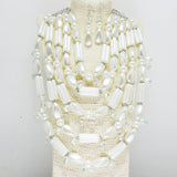 84827, FRESHWATER PEARL CHUNKY STATEMENT NECKLACE