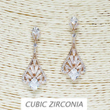 84907, BAGUETTE CUBIC ZIRCONIA EARRING
