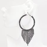 84910, OVERSIZED PAVE RHINESTONE EARRING
