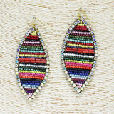 84920, MARQUISE SEED BEAD W/ RHINESTONE EARRING