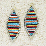 84920, MARQUISE SEED BEAD W/ RHINESTONE EARRING