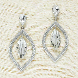 84942, MARQUISE ACCENT RHINESTONE EVENING EARRING