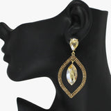 84942, MARQUISE ACCENT RHINESTONE EVENING EARRING