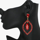 84942, MARQUISE ACCENT RHINESTONE EVENING EARRING