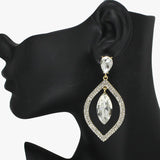 84942, MARQUISE ACCENT RHINESTONE EVENING EARRING