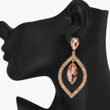 84942, MARQUISE ACCENT RHINESTONE EVENING EARRING