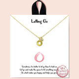 84980, "LETTING GO" DAINTY CHARM NECKLACE