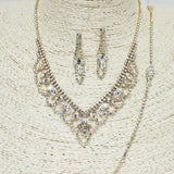 84999, CRYSTAL RHINESTONE NECKLACE N BRACELET SET