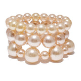 85076, PEARL 3PCS/SET STRETCH BRACELET