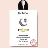 85169, "OVER THE MOON" CRESCENT MOON N STAR ADJUSTABLE RING