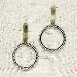 85179, PAVE STONE GEOMETRIC EARRING