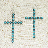 Western Cross Semi Precious Stone Earring - view 2