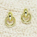 85328, OPEN CIRCLE POST EARRING/GOLD DIPPED