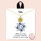 85385, "SOLSTICE" SUN & MOON NECKLACE/RHODIUM DIPPED