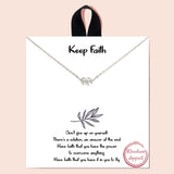 85386, "KEEP FAITH" PAVE CZ LEAF NECKLACE